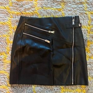 Zara Moto faux leather skirt